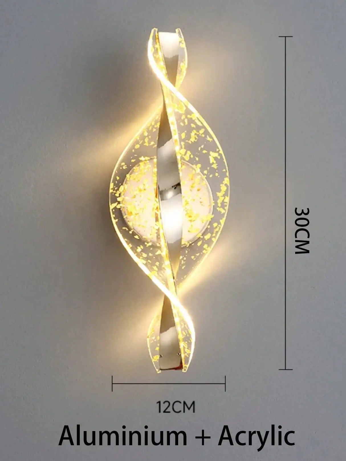 Modern LED Wall Lamp – Gold/Black Acrylic Light for Bedroom, Hallway & Living Room