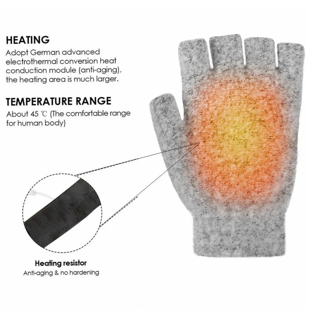 Electric Heated Gloves – USB Rechargeable Winter Hand Warmer for Skiing Sports