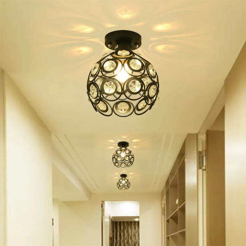 20cm Iron Art Ceiling Lamp European Style Indoor E27 Romantic Ambient Light