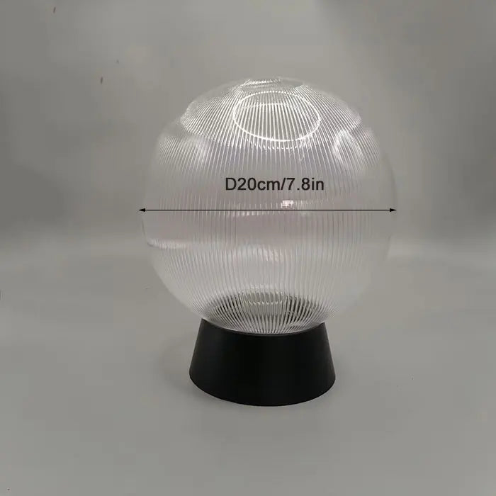 Outdoor Post Lamp Black Globe Fence Deck Pillar Light for Yard Porch