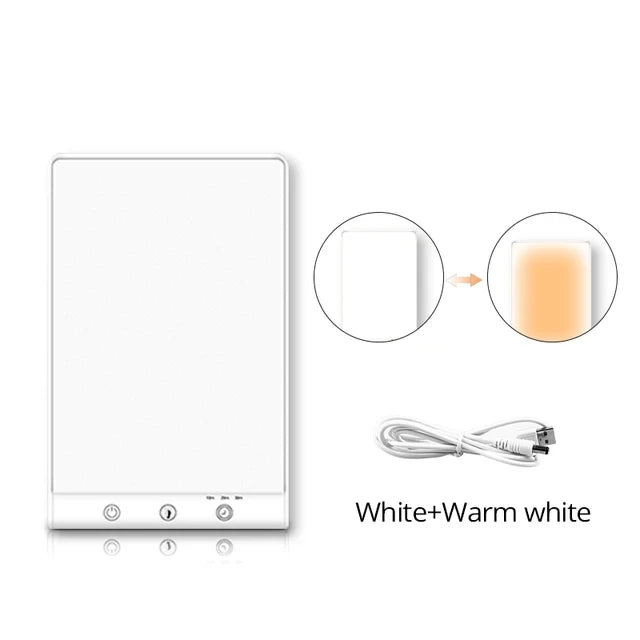 10000 Lux SAD Light Daylight Therapy Lamp Touch Dimmable UV-Free Happy Mood Light