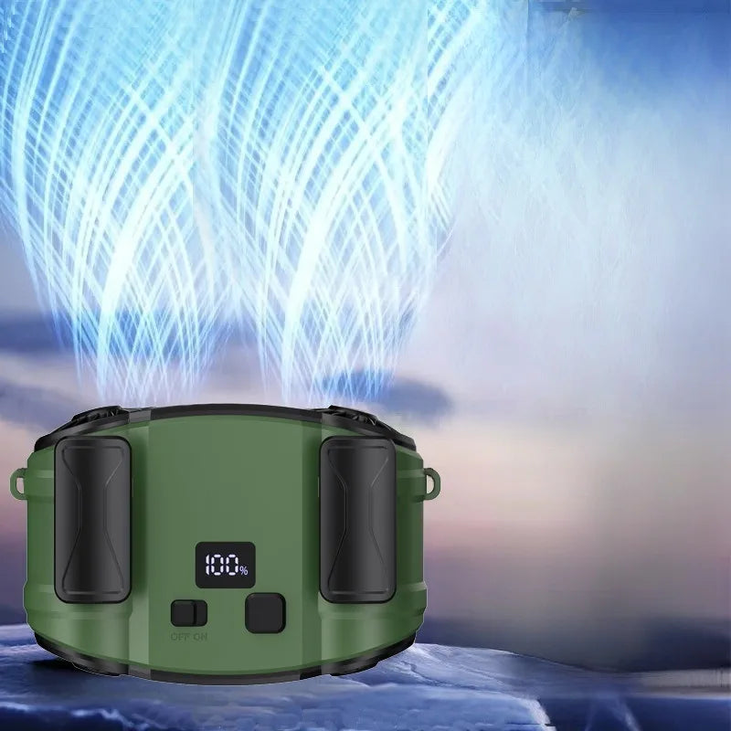Dual Outlet Waist Fan Portable Hands Free Cooling Fan