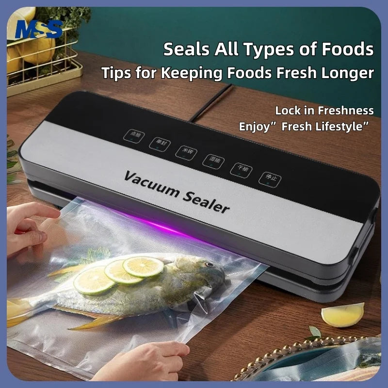 Vacuum Sealer Machine for Food Storage Dry Wet Auto Seal Cutter Touch Control 80KPa