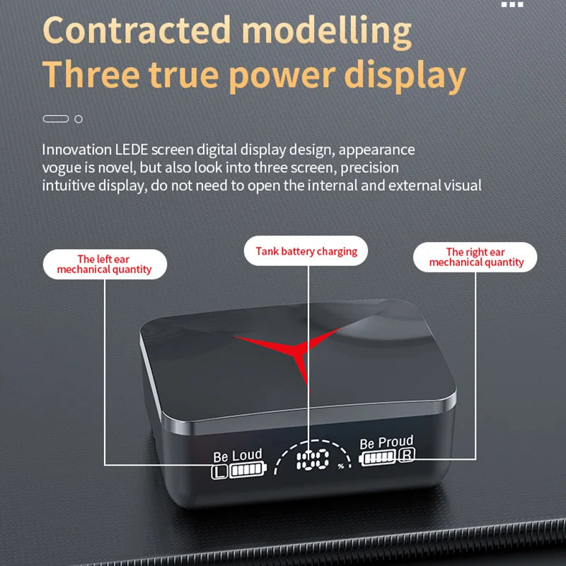 TWS M90 Wireless Earbuds Bluetooth 5.3 Gaming Headphones with Mic for Sports and Calls