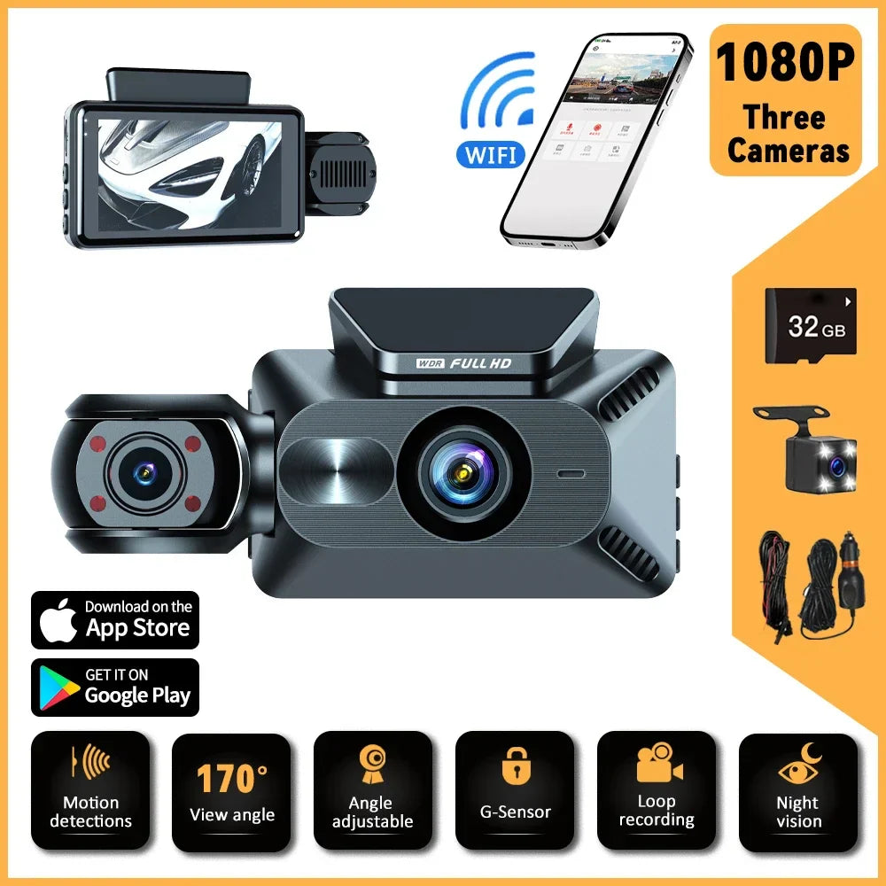 3-Channel-1080P-Dash-Cam-with-WiFi-Night-Vision-Car-DVR-Dash-Video-Cameras
