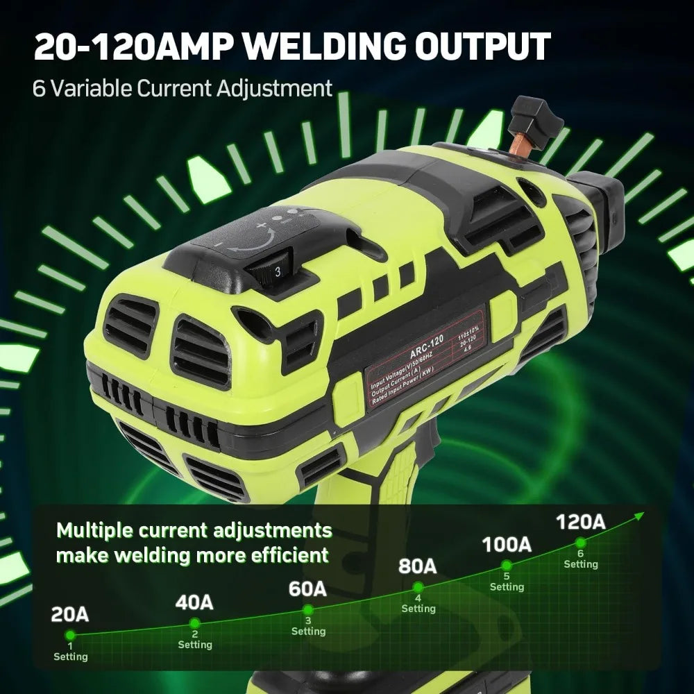 110V Handheld Portable Welding Machine IGBT Inverter ARC Welder 20-120Amp Gun