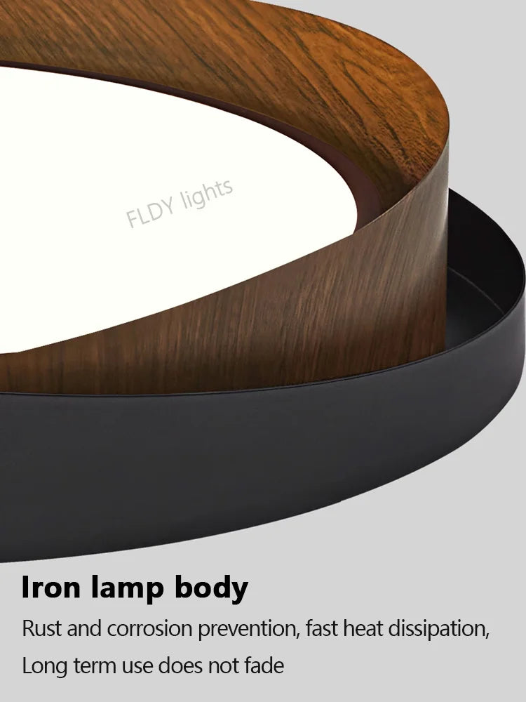 Dimmable LED Chandelier Circular Ceiling Light Eye Protection for Living Room