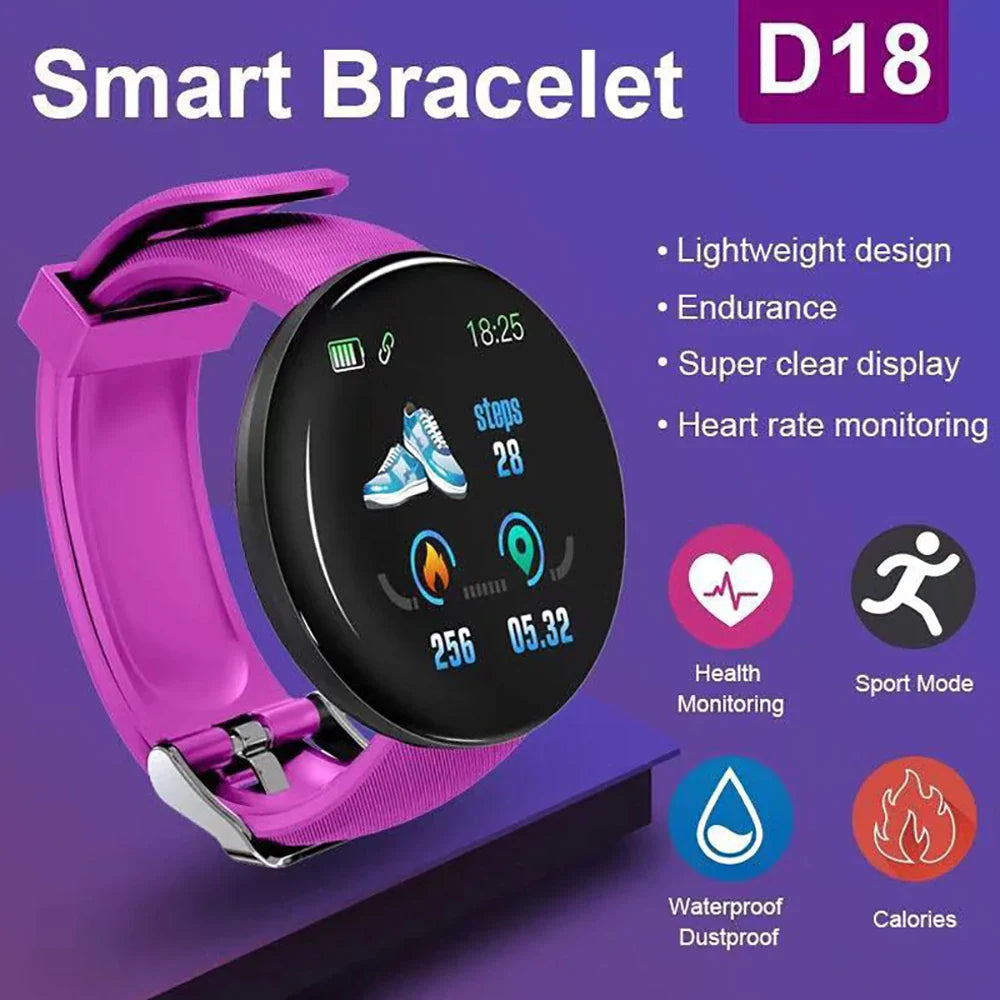 Smart Watch Fitness Tracker Heart Rate Blood Pressure Smartwatch for iOS Android