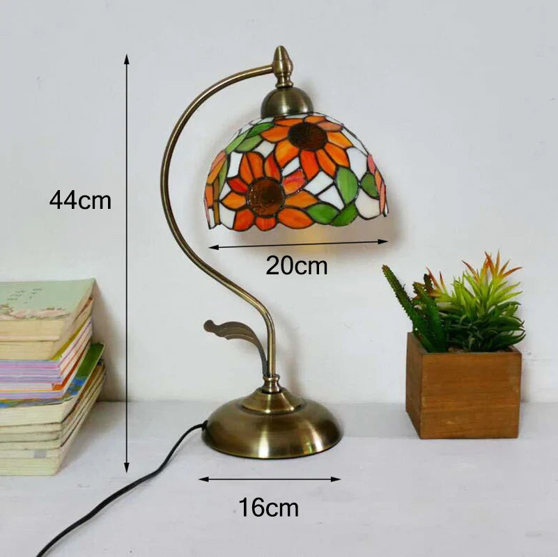 Tiffany Style LED Table Lamp Bedside Bedroom Decorative European E27 Lighting