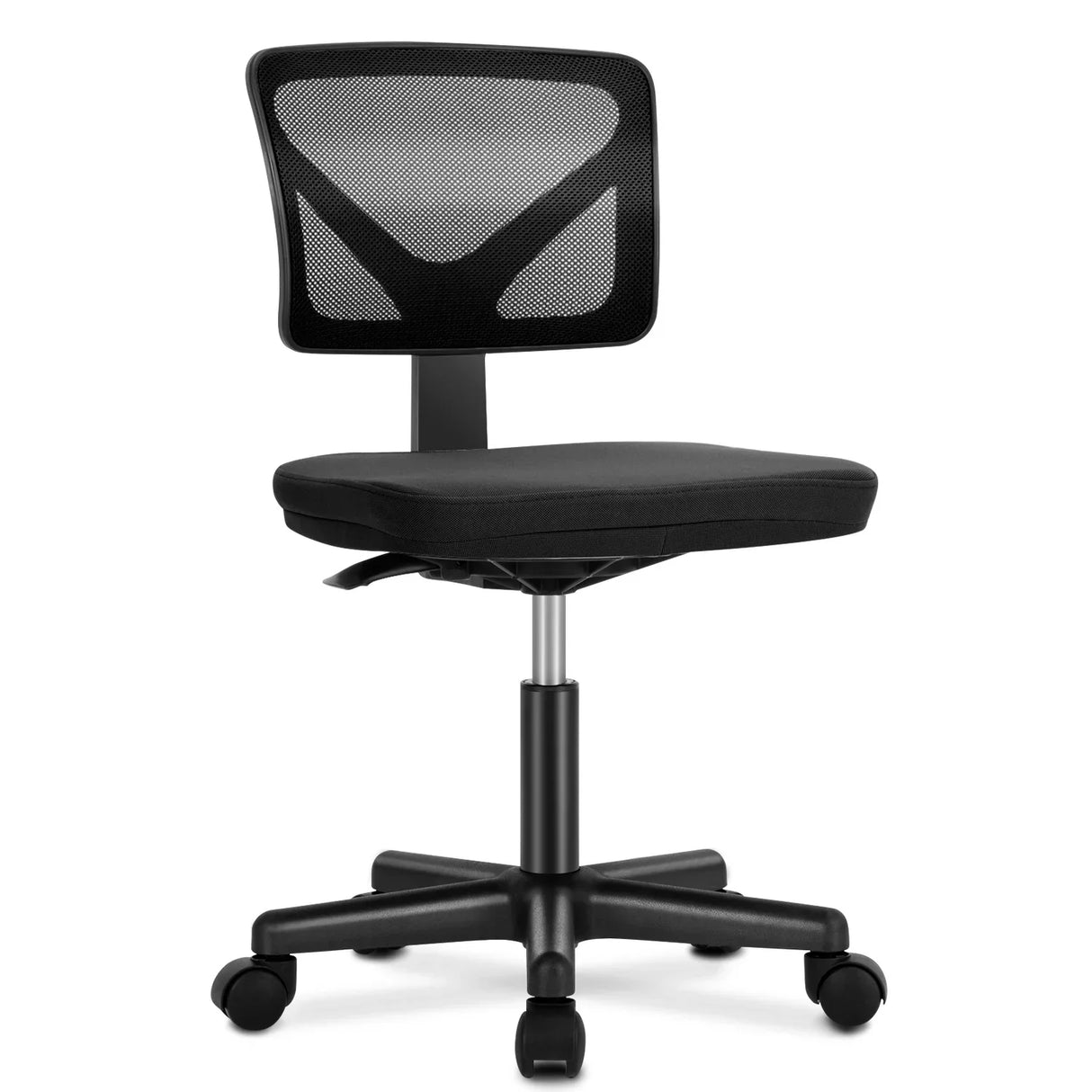Armless Mesh Office Chair Low Back Adjustable Height Swivel Computer Chair