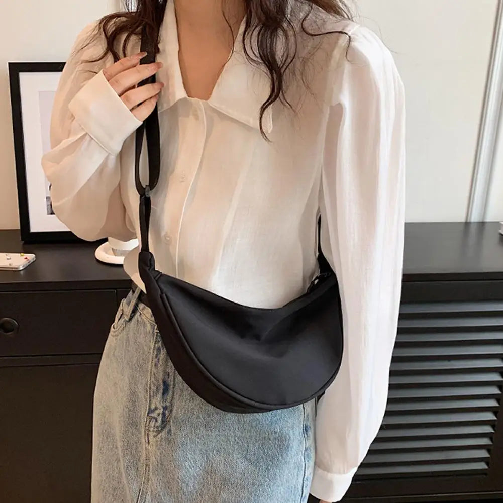 Women Nylon Crossbody Hobo Bag Large Capacity Casual Shoulder Chest Purse