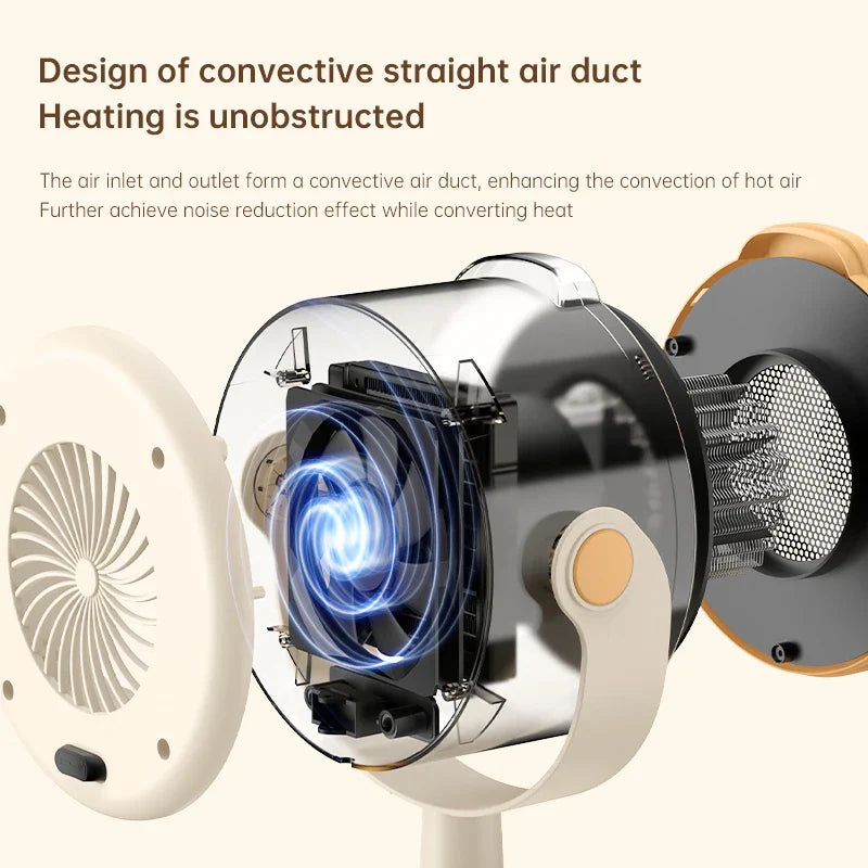 500W Portable Electric Heater – Desktop Silent Heater Energy-Efficient Home Office