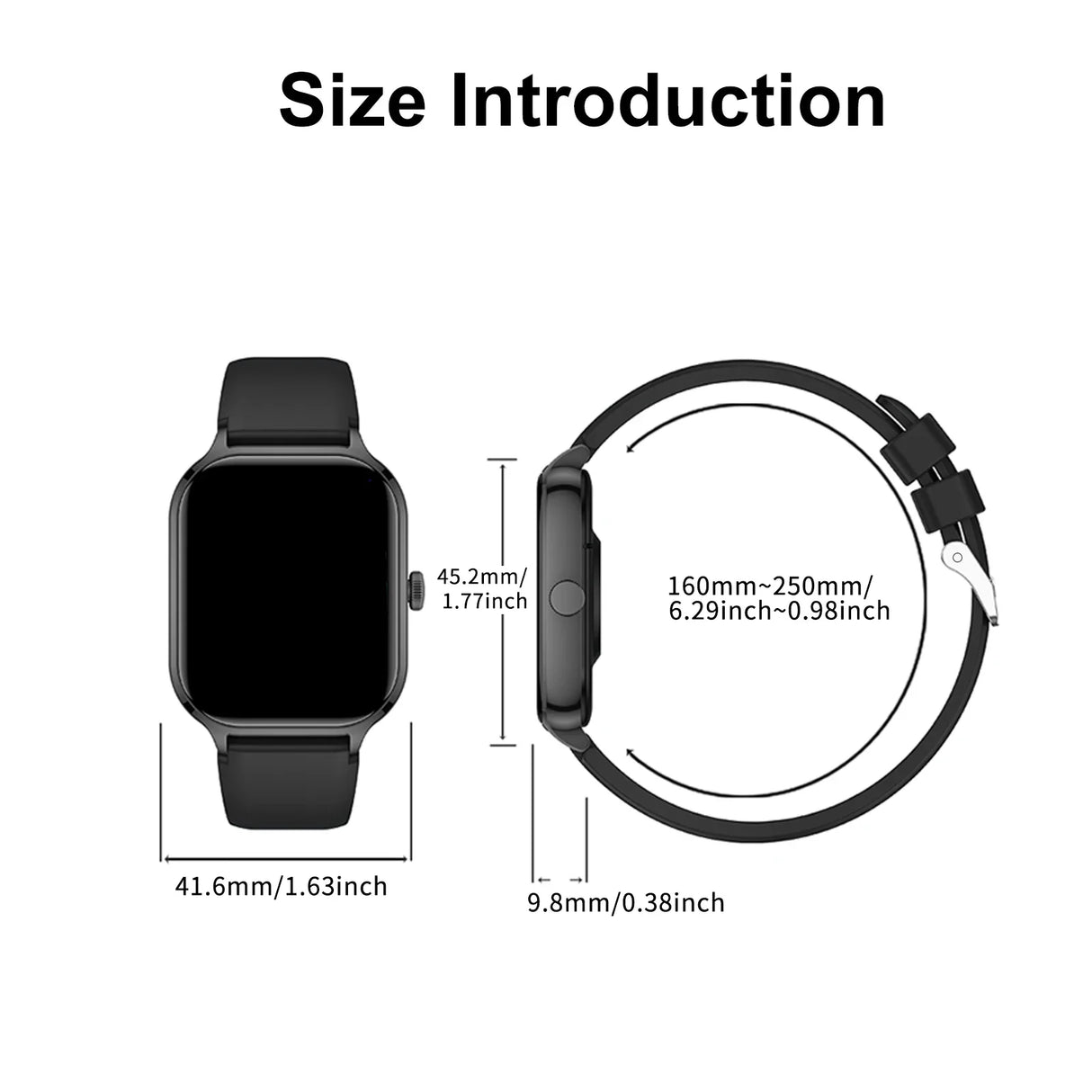 Smart Watch Bluetooth Call Fitness Tracker Sports Modes Notifications for iOS Android