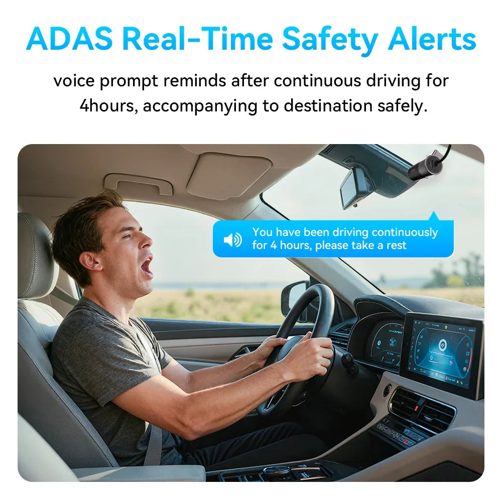 2K Dash Cam WiFi Night Vision 24H Parking Monitor Voice Control Car DVR