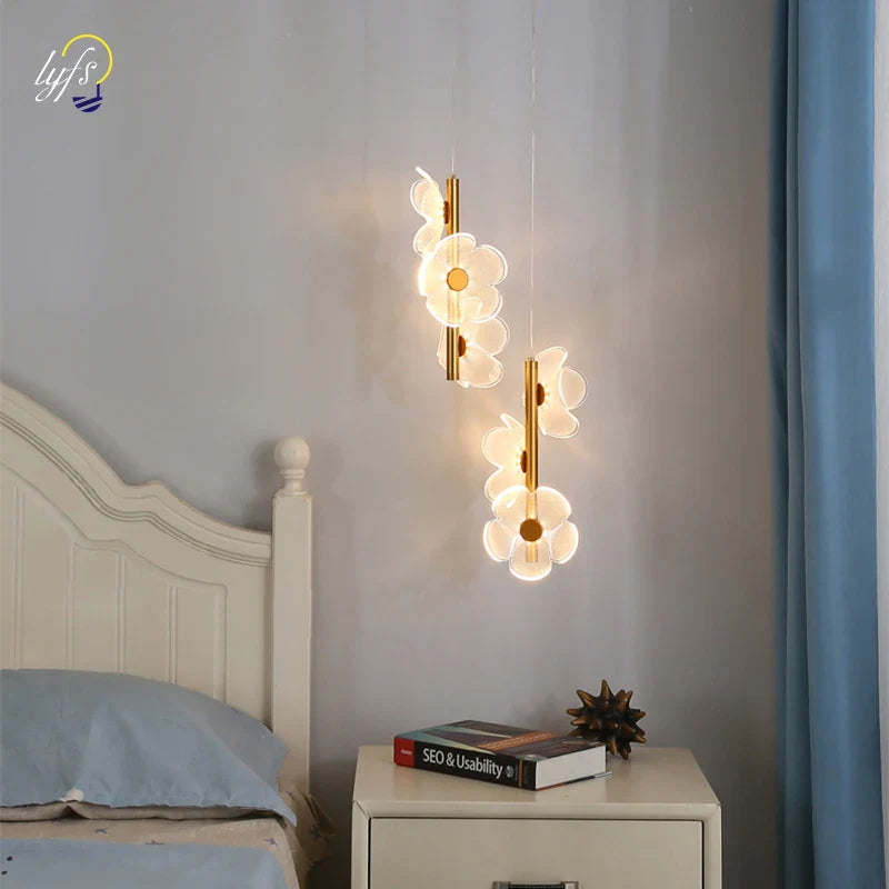 Nordic LED Pendant Light Ceiling Hanging Lamp Bedroom Bedside Kids Room Decor