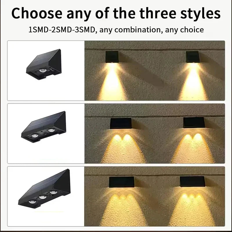 Solar Wall Light Outdoor – Waterproof LED Fence Lamp for Garden, Patio & House Sign