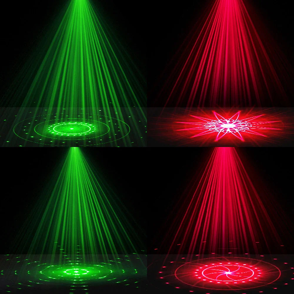 Mini RGB Laser DJ Disco Party Light USB Stage Projector with Remote KTV Bar Wedding
