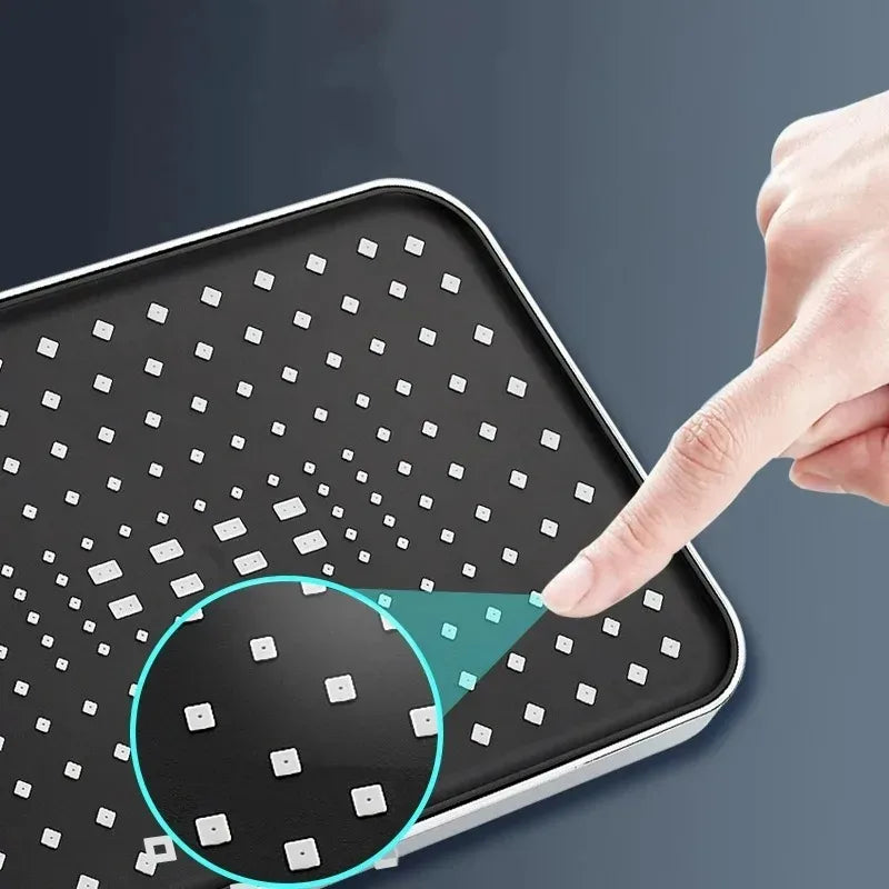 14" High Pressure Rain Shower Head Top Spray 360° Swivel Water Saving Flow