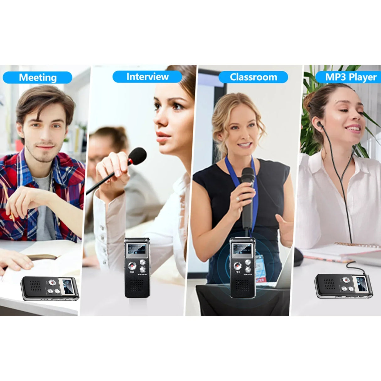 Voice Activated Digital Recorder Portable Lecture Audio Recorder N28