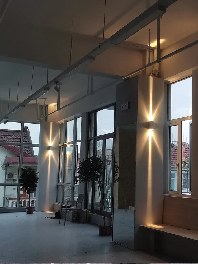 Outdoor Waterproof Wall Light – 6W Silver Aluminum Up Down LED Sconce IP65 Porch