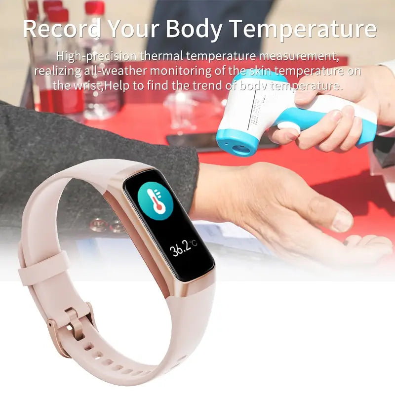AMOLED Smart Watch Fitness Tracker Heart Rate Waterproof Sports Watch for Men Women