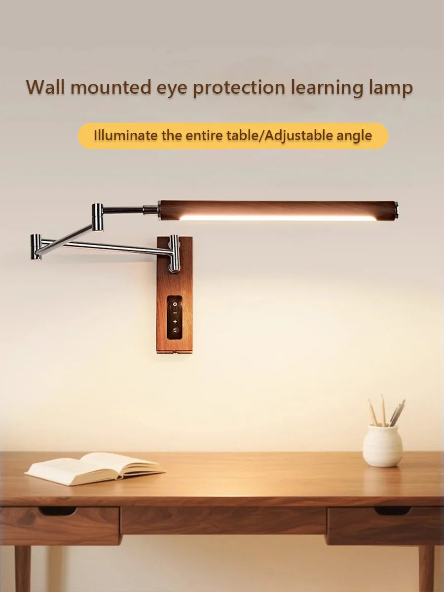 French Vintage Plug In Wall Sconce Adjustable Arm Bedside Reading Light