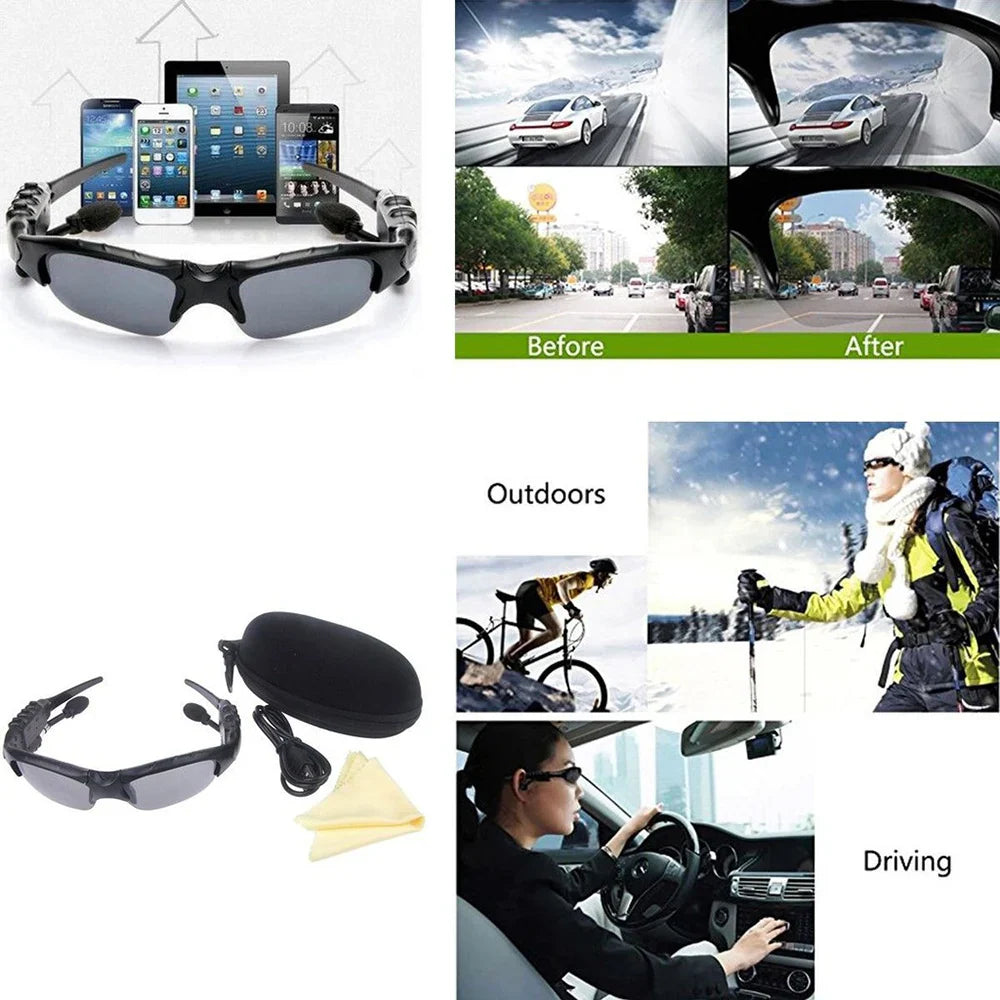 Bluetooth Smart Sunglasses – Wireless Stereo Headset with Polarized UV Protection