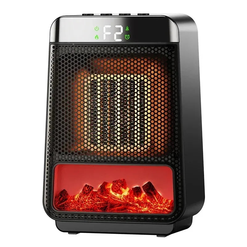 3D Flame Electric Heater 1500W Portable PTC Fan Heater Fast Heating for Home