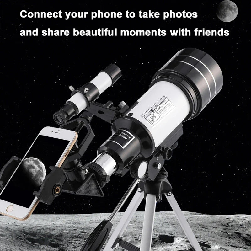 Professional Astronomical Telescope 150X HD Moon Viewing Refractor for Stargazing