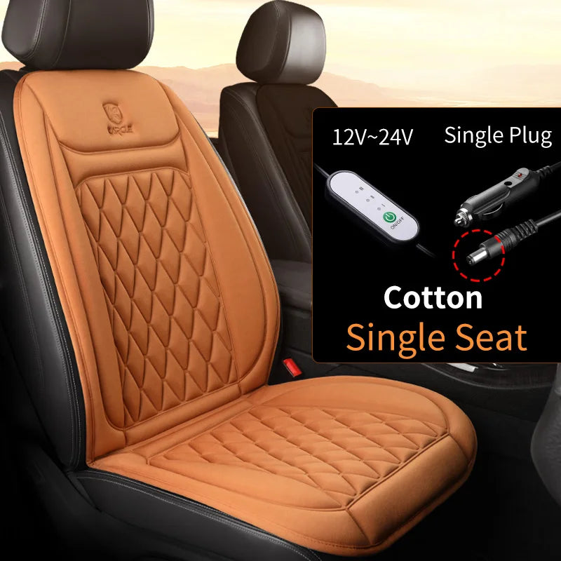 12-24V Heated Car Seat Cover with Fast Heating Flannel or Cloth