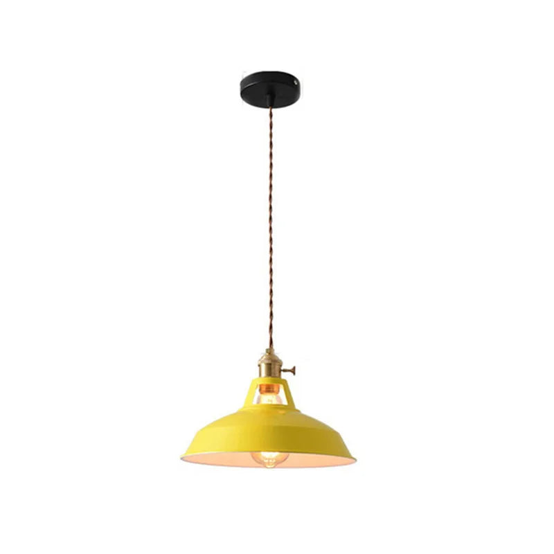 Macaron Color Pendant Light E27 Modern Hanging Chandelier for Dining Restaurant