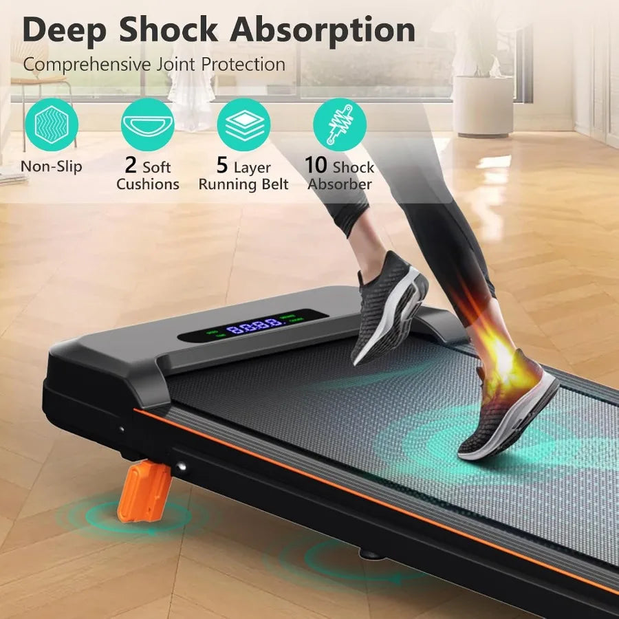 Under Desk Treadmill 4-in-1 Walking Pad 2.5HP Incline Portable Home Office