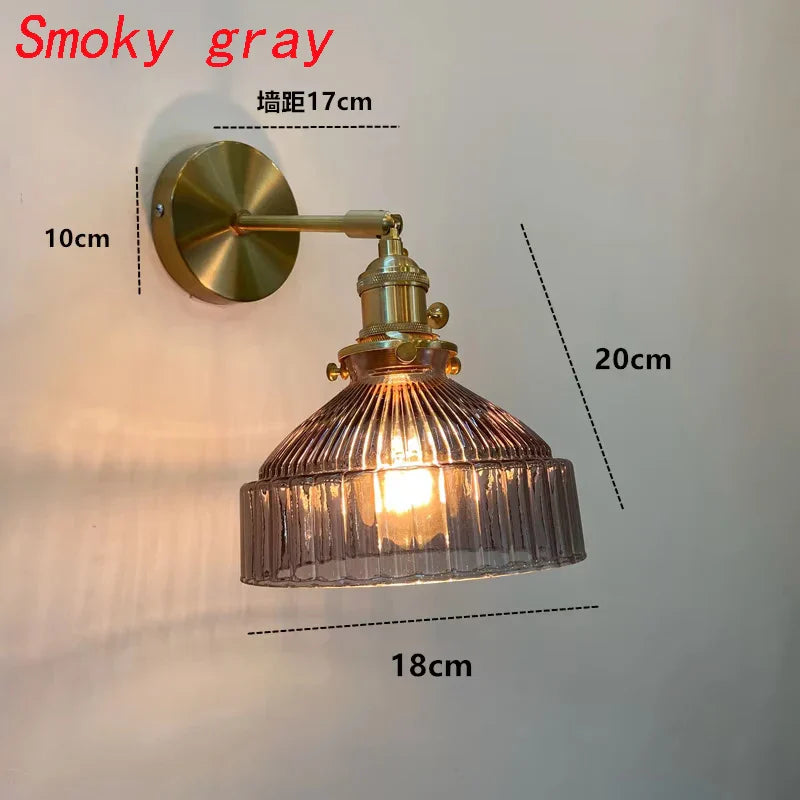 Green Glass Wall Sconce – Art Deco Light for Living Room, Hallway & Bedroom