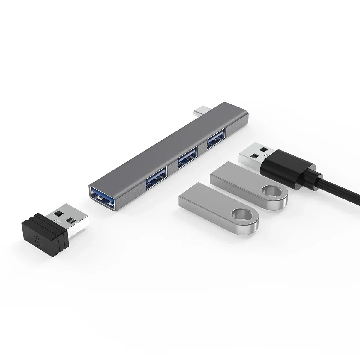 USB C Hub 4 Port USB 3.0 Type C Splitter OTG Adapter for Laptop PC