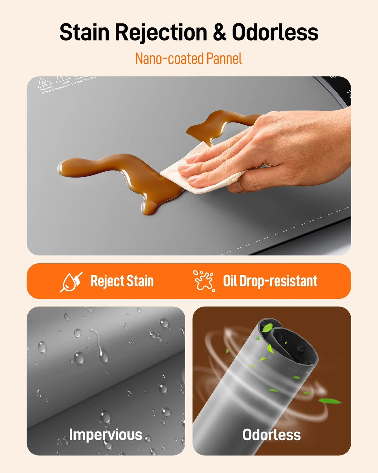 Electric Food Warming Tray Foldable Fast Heating Mat 8 Temp Portable Warmer