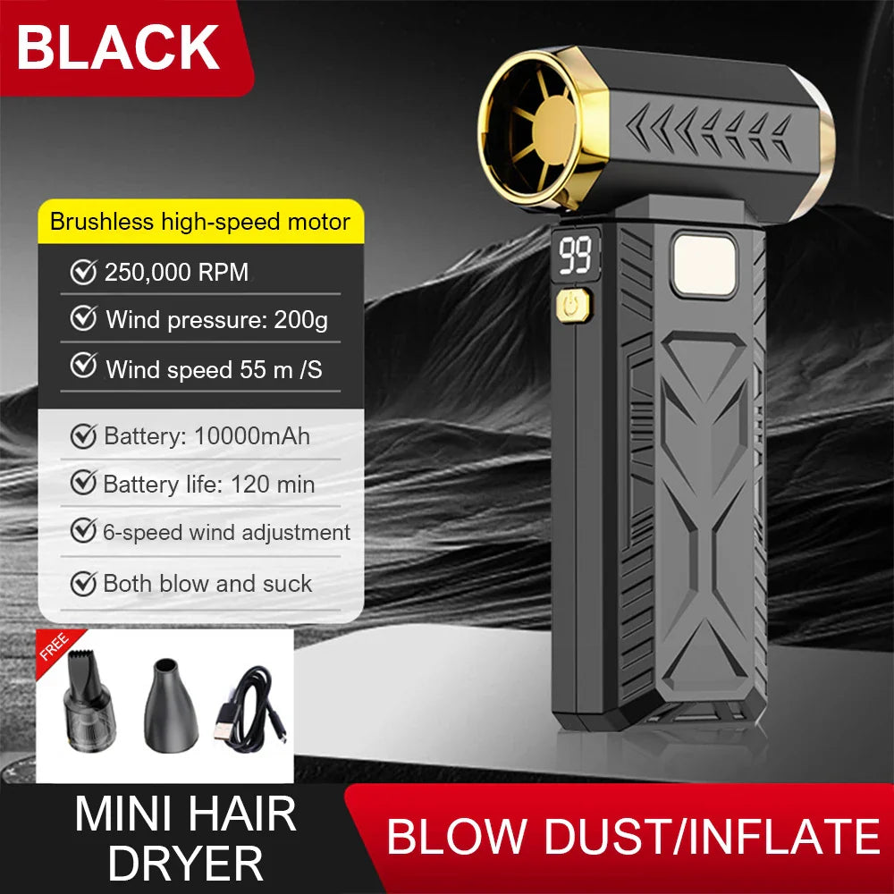 110000RPM Electric Air Duster Cordless Compressed Air Blower Mini Turbo Cleaner