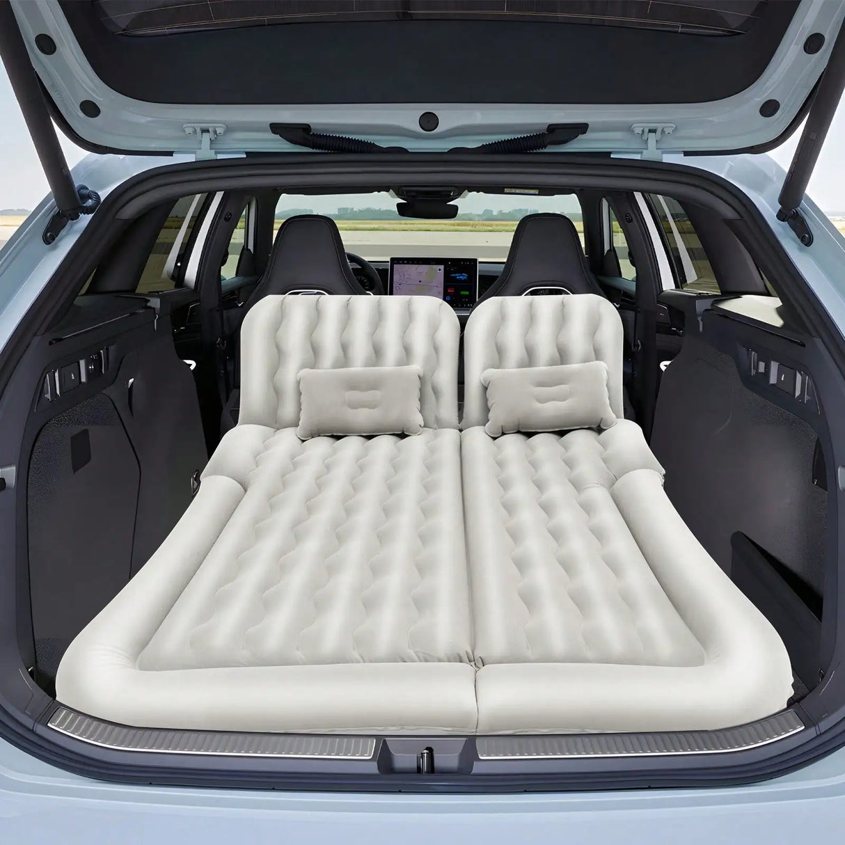 Portable Air Mattress with Pump Inflatable Car Bed SUV Back Seat Camping Travel