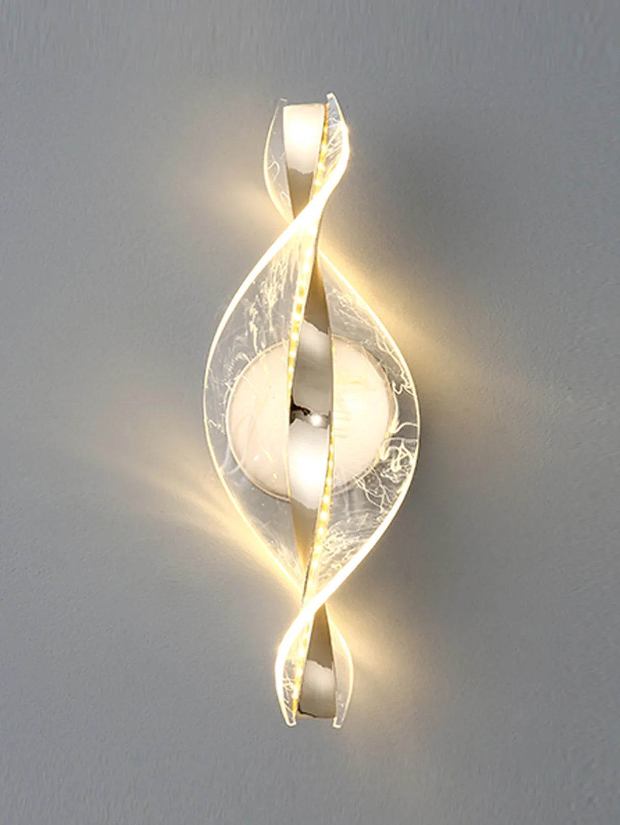 Modern LED Wall Lamp – Gold/Black Acrylic Light for Bedroom, Hallway & Living Room