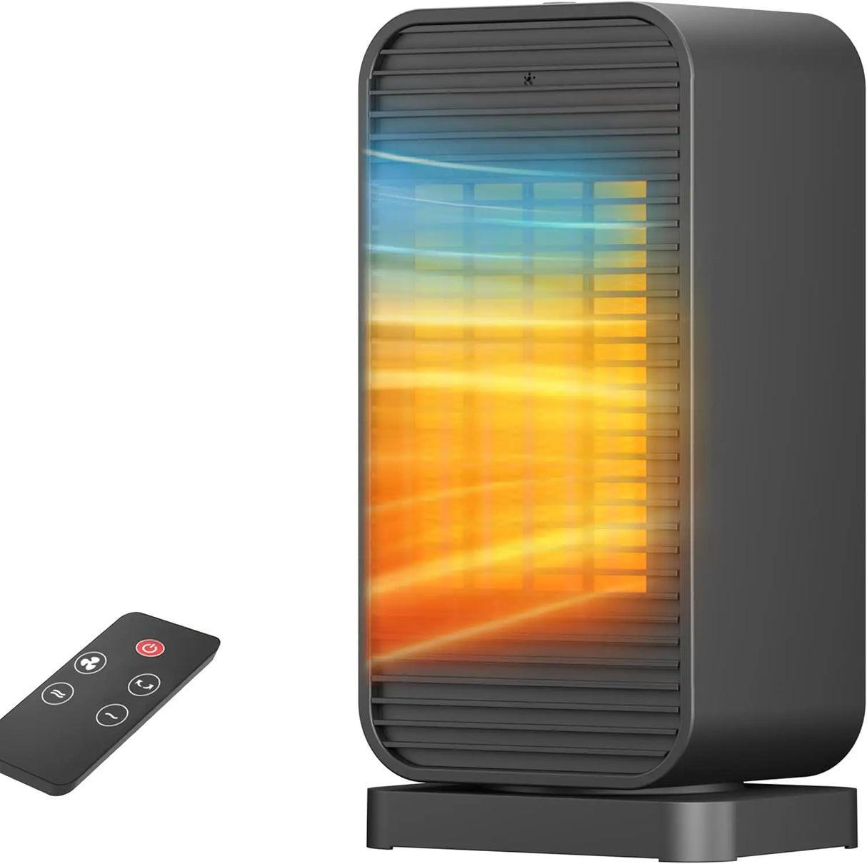 1500W Portable PTC Space Heater with Remote Swing Desk Heater