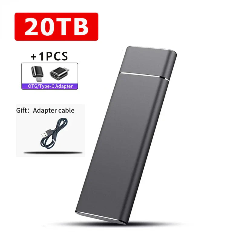 External Portable SSD 2TB 20TB 30TB USB 3.1 Type-C High Speed Drive