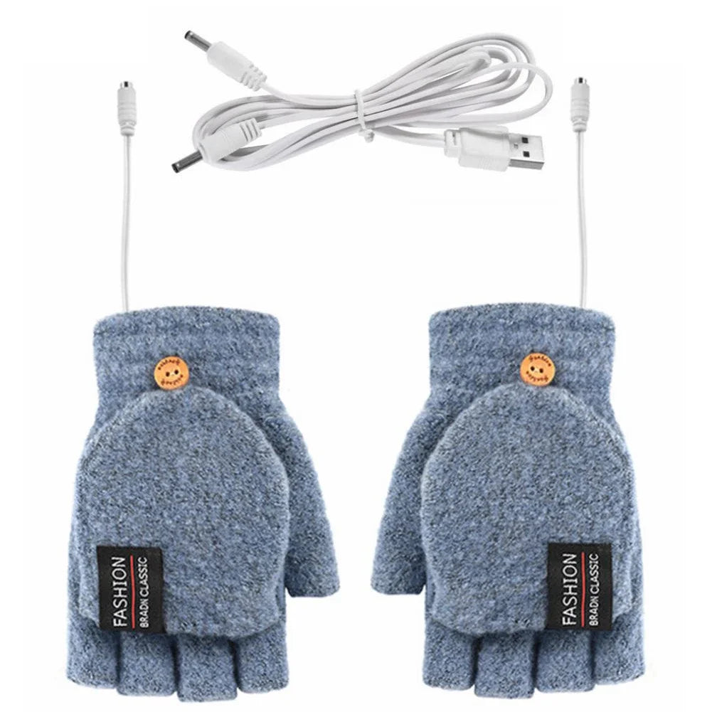 Electric Heated Gloves – USB Rechargeable Winter Hand Warmer for Skiing Sports