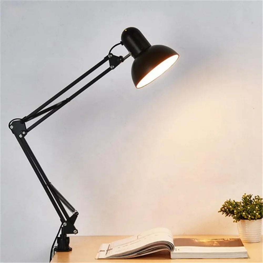 Flexible LED Desk Lamp Adjustable Metal Reading Light for Home Office Study Table