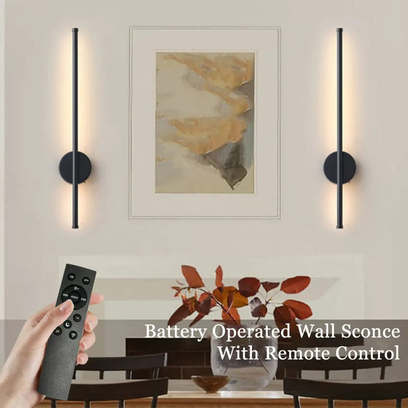 Rechargeable LED Wall Light Touch Switch 3CCT USB Battery Operated Sconce