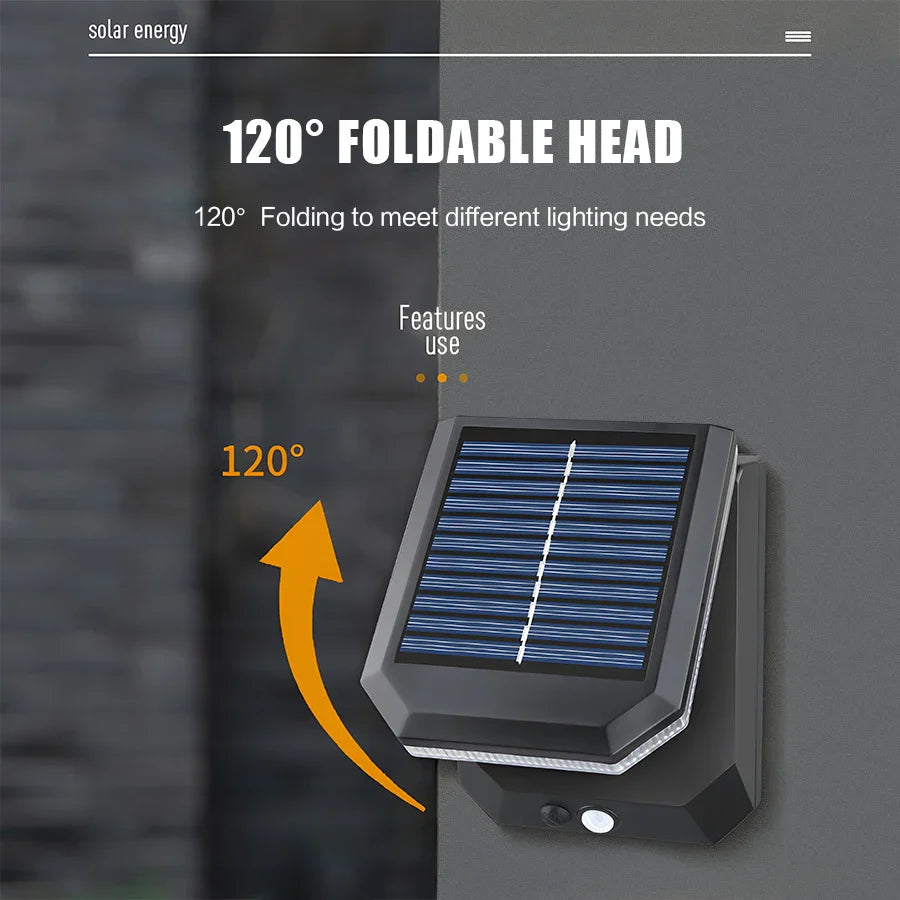 Solar Motion Sensor Wall Light – Outdoor LED IP65 Security Light for Patio/Garage