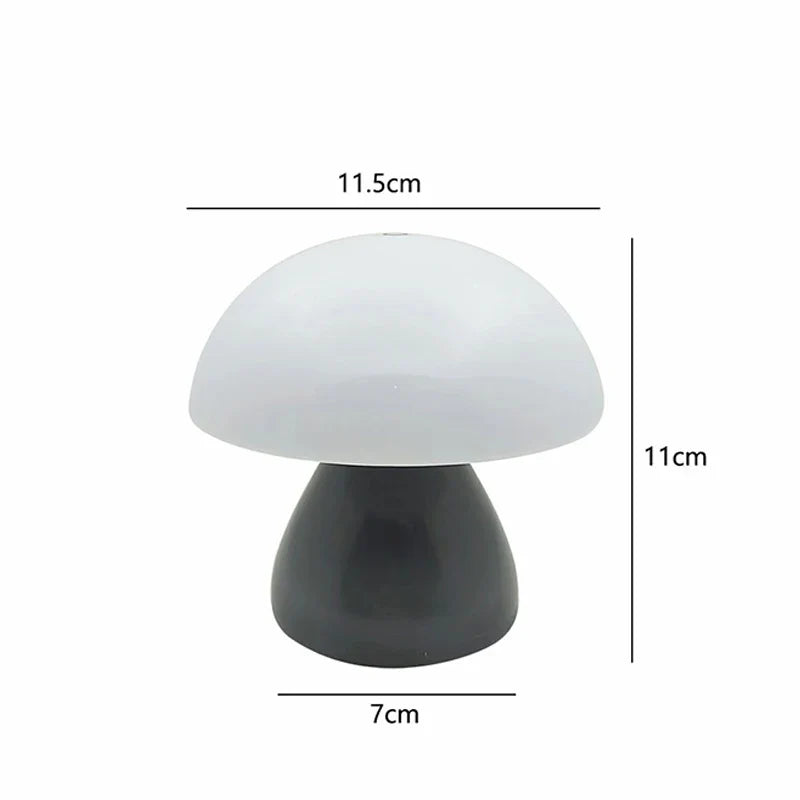 Mushroom LED Table Lamp Touch Rechargeable Desk Night Light Nordic Bedroom Decor