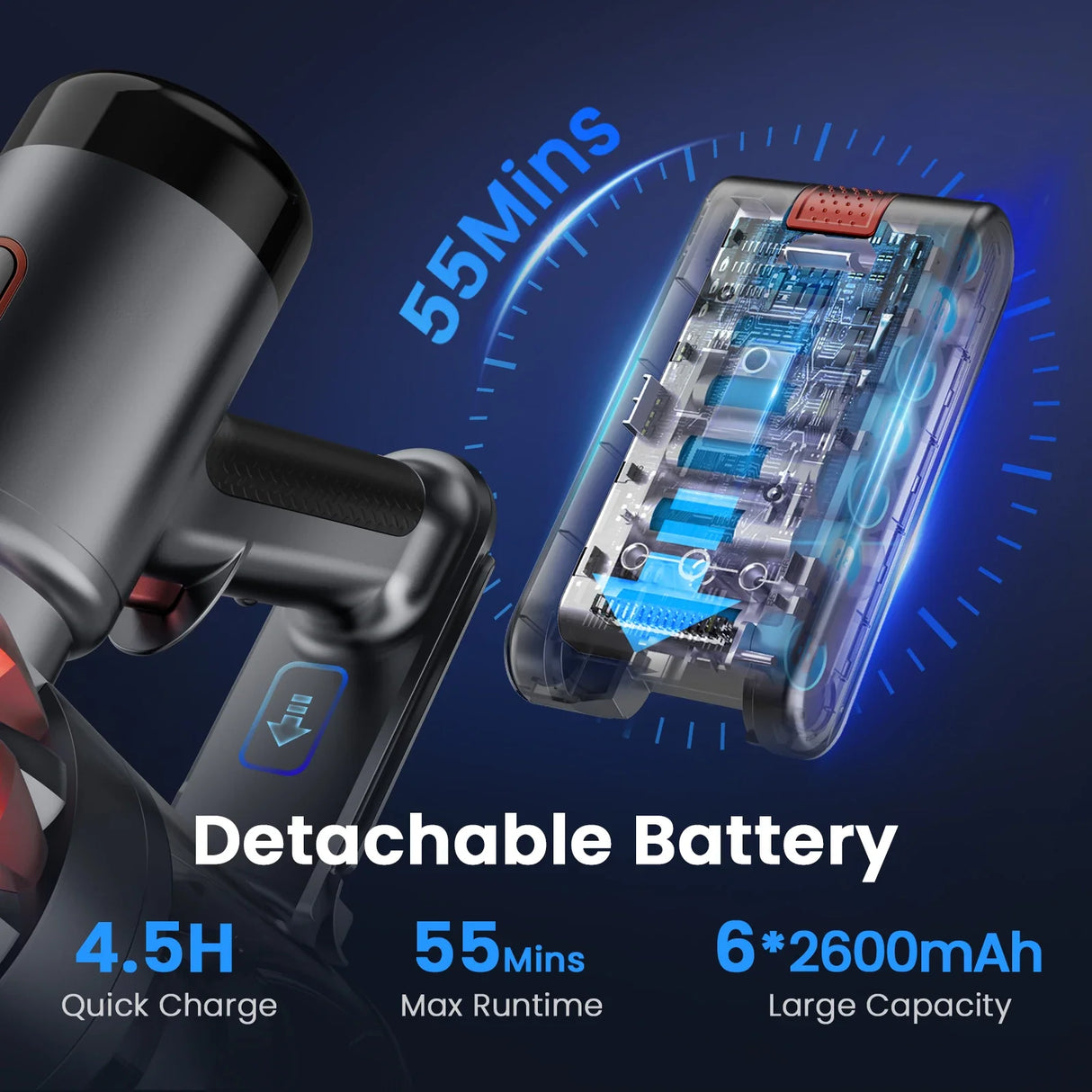 Cordless Hardwood Floor Vacuum Cleaner Lightweight Multi Surface with Smart Control