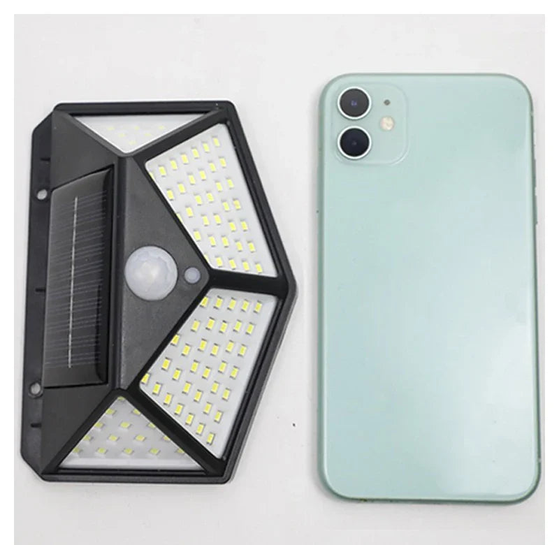 100 LED Solar Motion Sensor Light – Outdoor Waterproof Wall Lamp for Garden & Yard