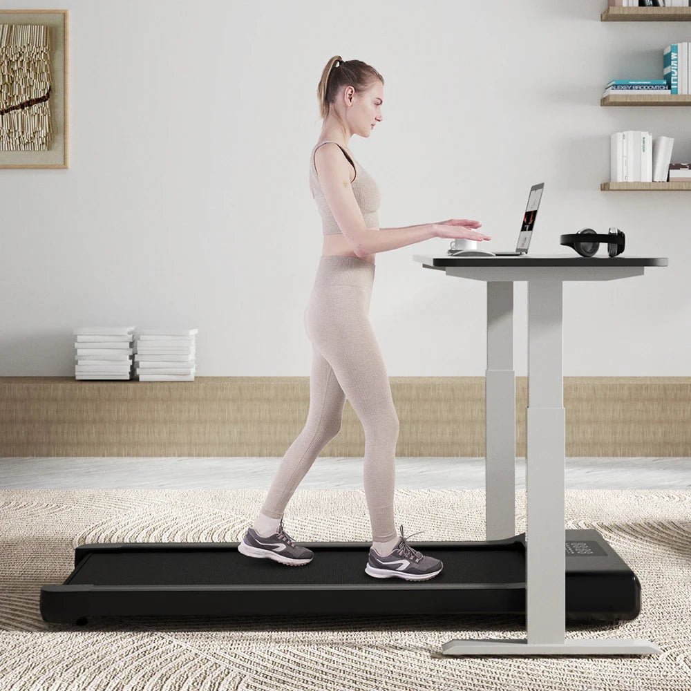39.4in Under Desk Walking Pad Treadmill 2.5HP Portable Home Remote LED Screen