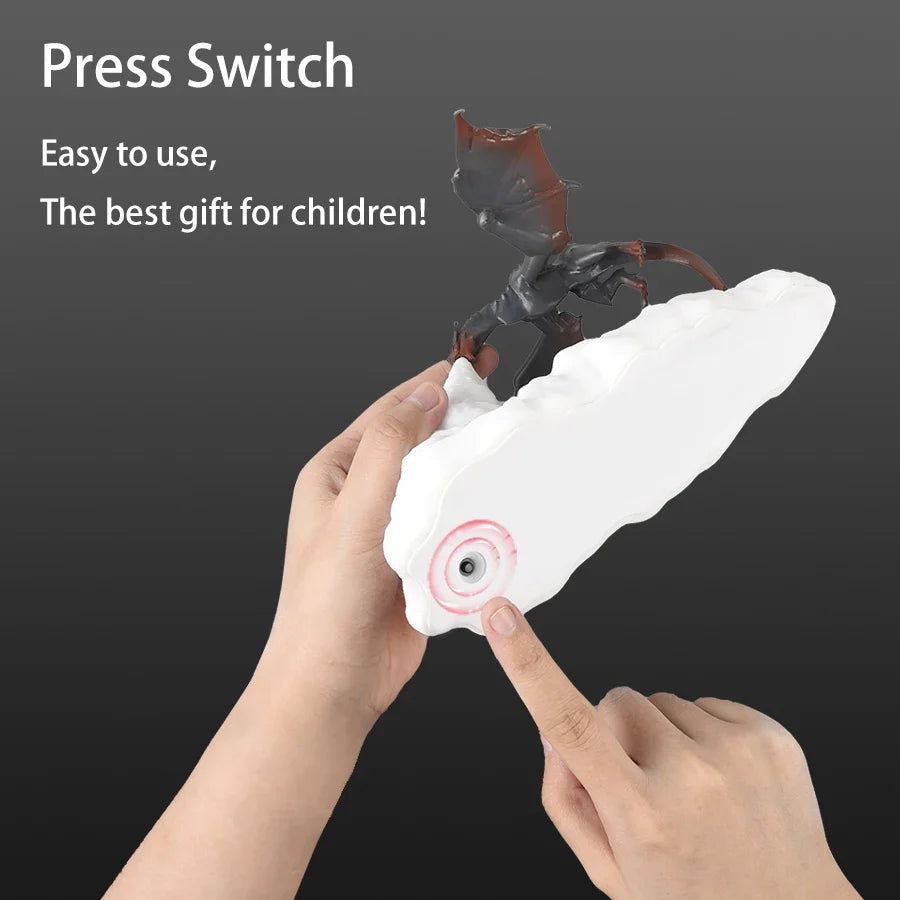 3D Printed Dragon LED Night Light USB Rechargeable Fire Glow Lamp for Kids Bedroom