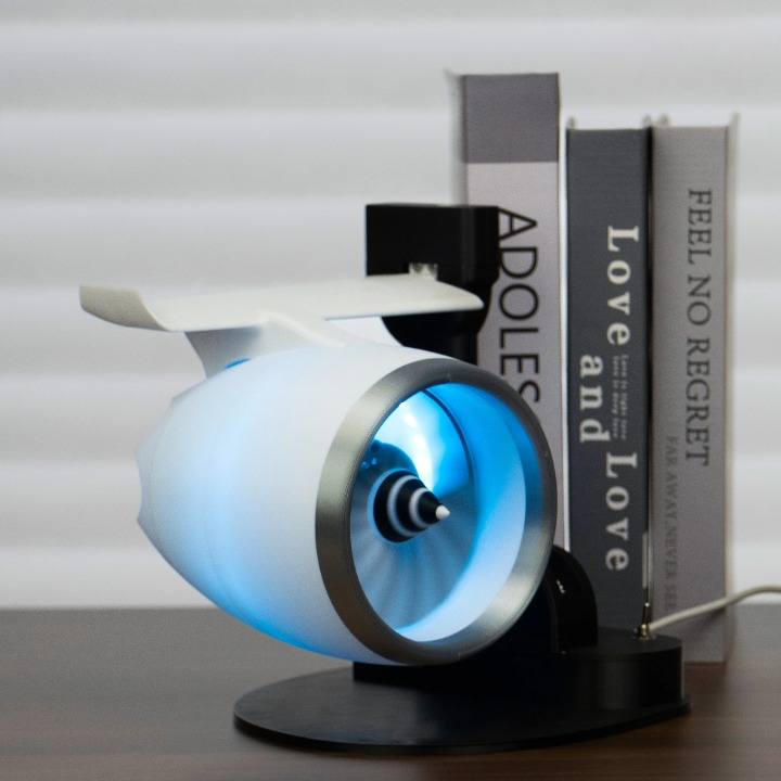 Cool Mist Humidifier with RGB Light Turbo Fan Design